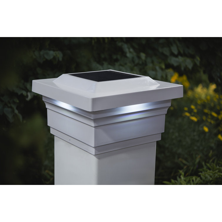 Classy Caps Solar Low Voltage Solar Powered Integrated LED Fence Post